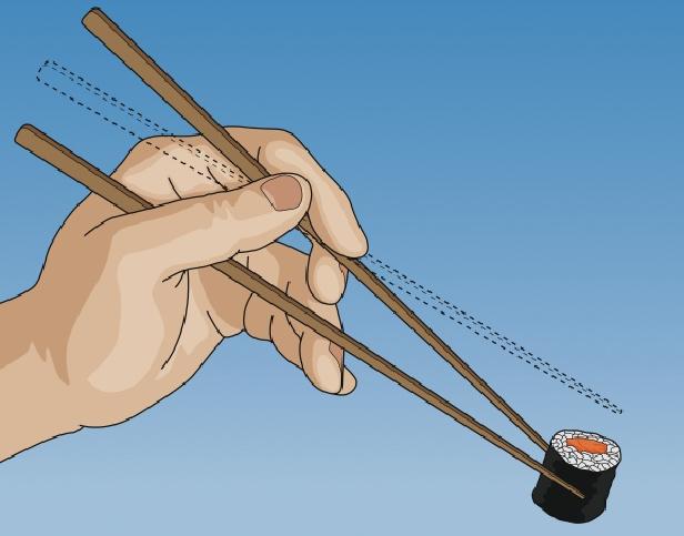 How to eat chopsticks?
