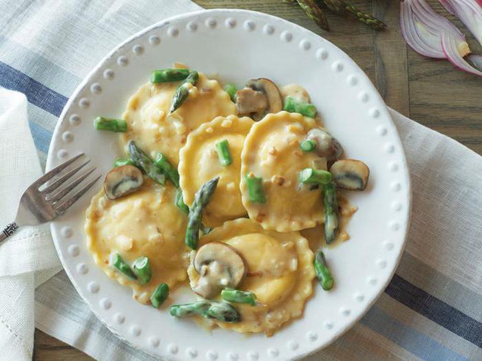 How to cook ravioli with mushrooms