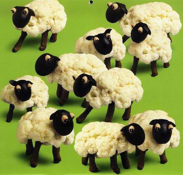 The sheep from cauliflower - an odd thing, pleasing all