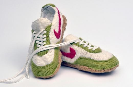 Knitted shoes are fashionable