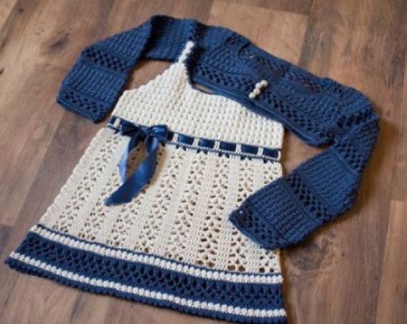 We knit bolero for the girl crochet