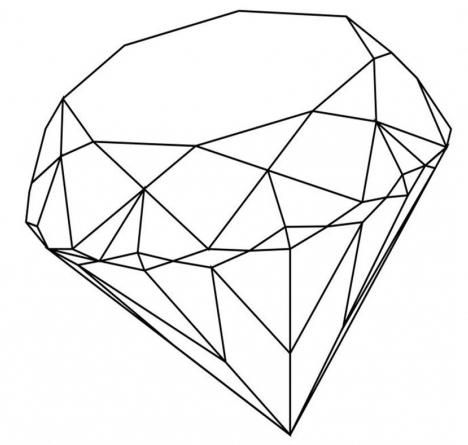 how to draw a diamond in pencil step by step