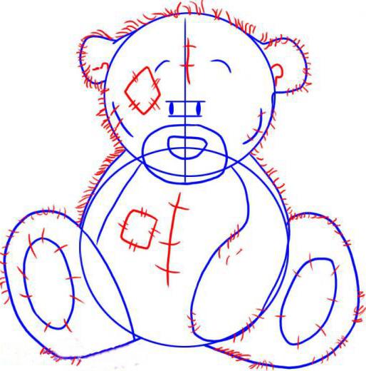 How to draw a bear cub, examples