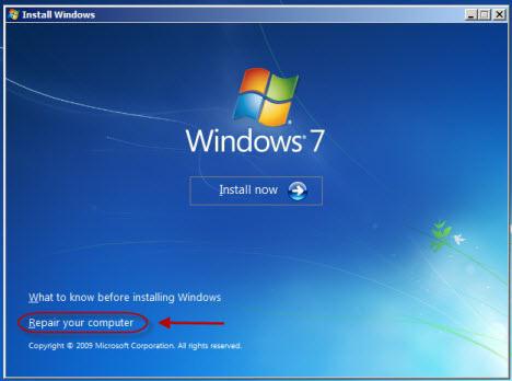 How to restore system files in Windows 7
