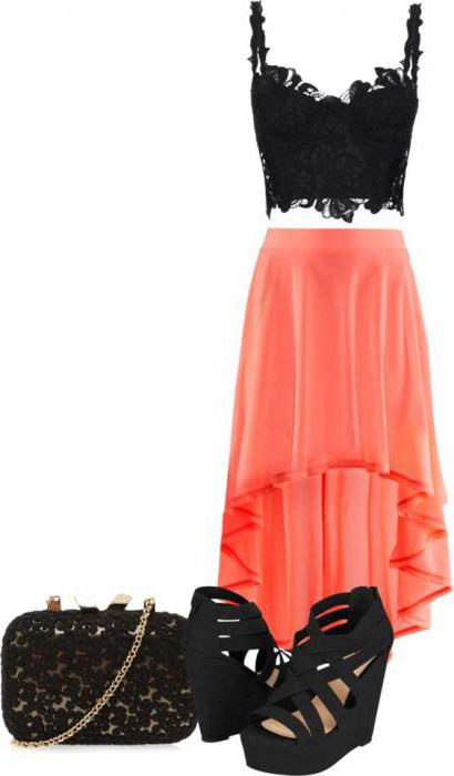 What to wear a coral skirt: tips