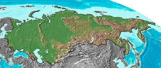 Geographical position of Russia