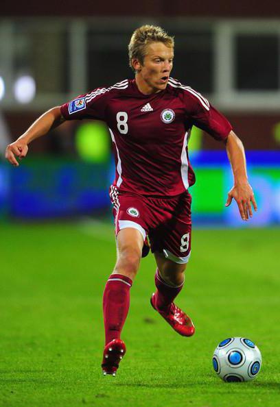 Latvian midfielder Alexander Tsaunya